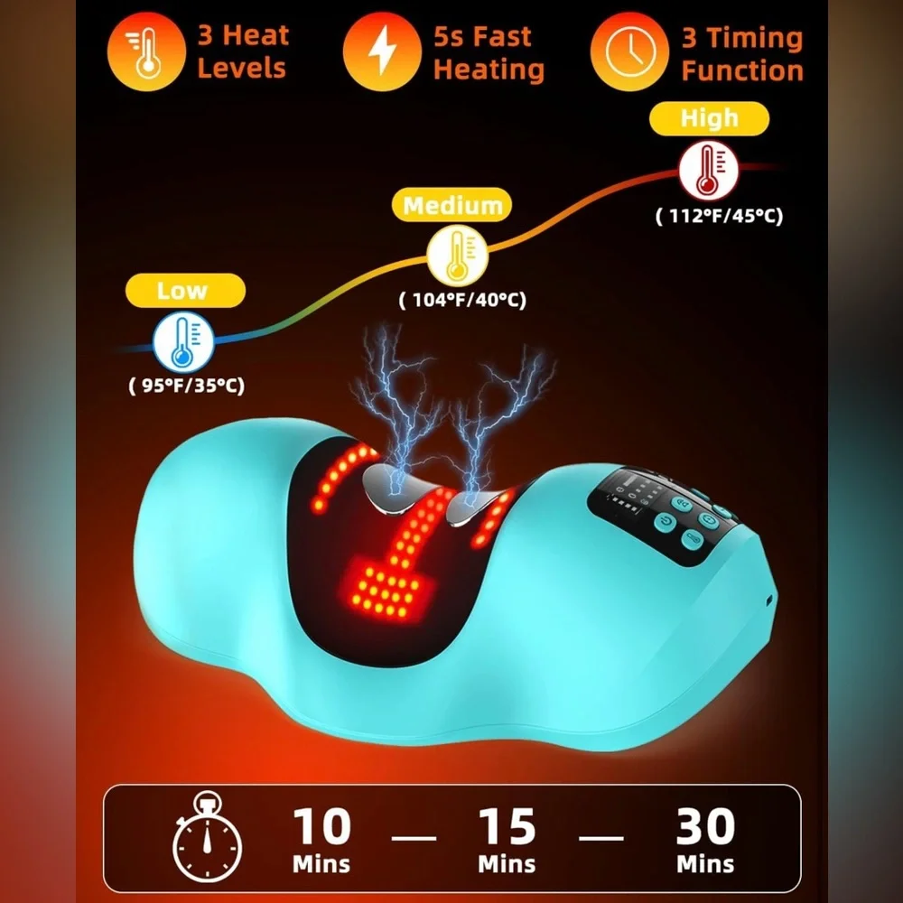 Wireless Heated Neck Stretcher & Pulse Massager, Pain Relief, Rechargeable -NWOT - Picture 3 of 13